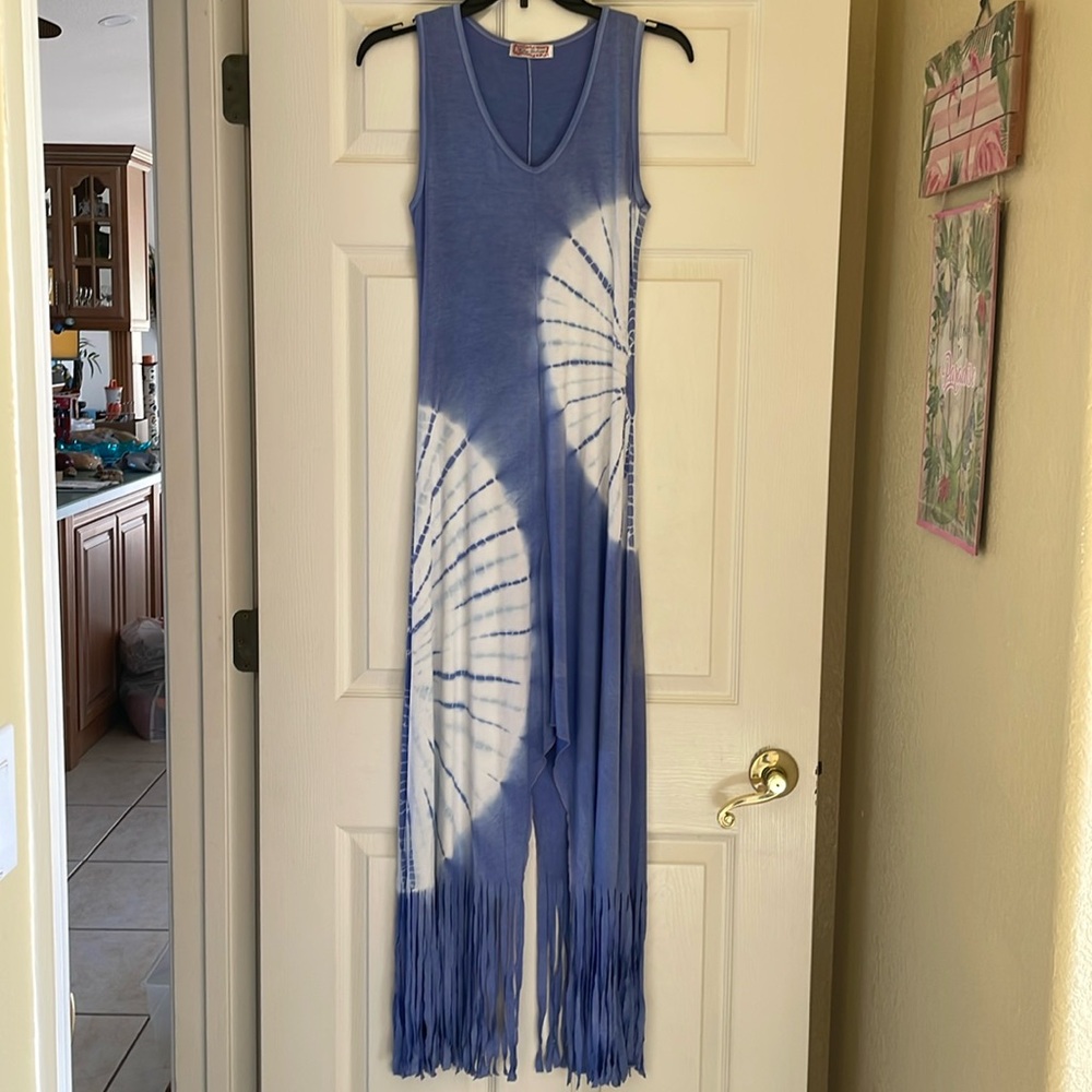 Blue tie dye dress by Komono Unlimited